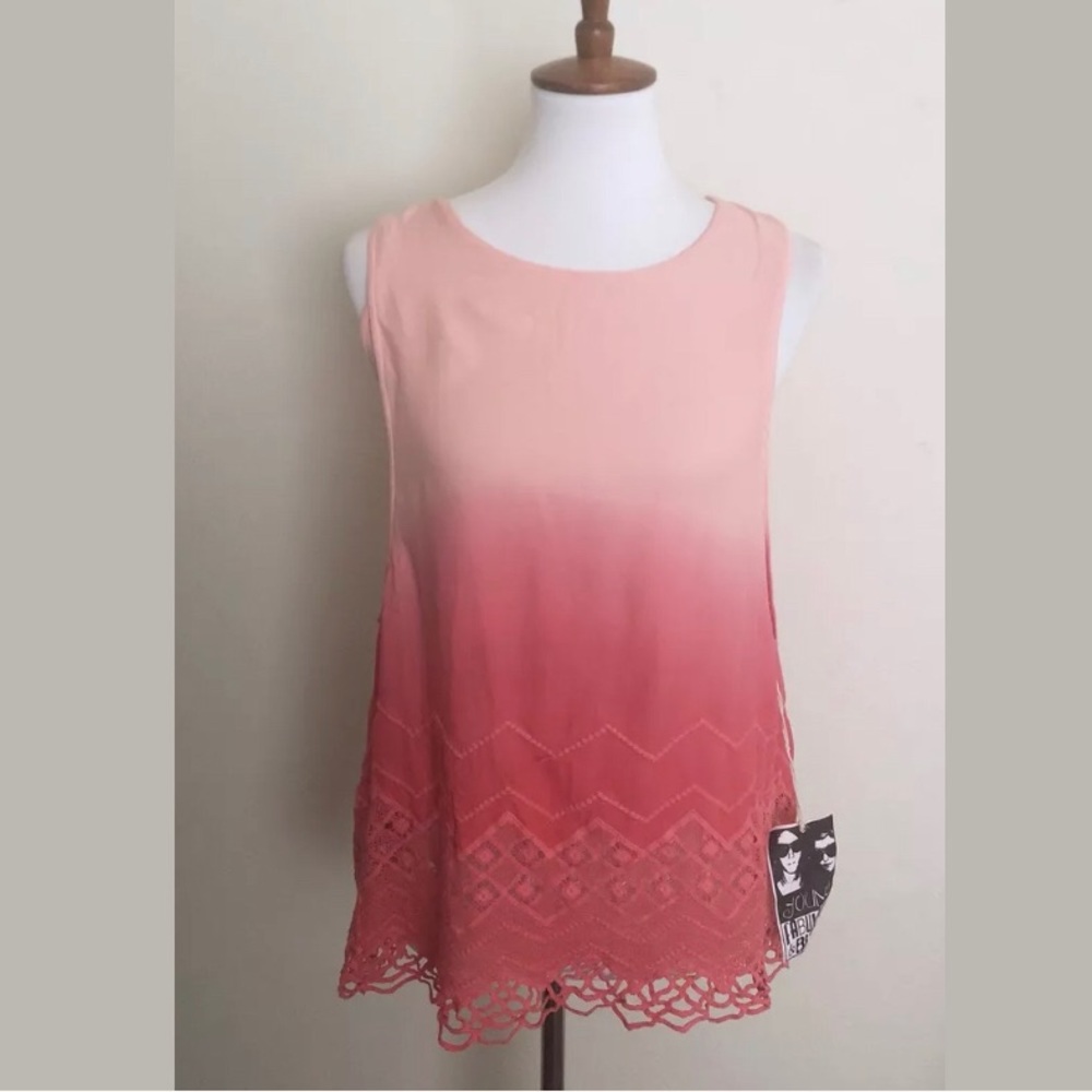 Young fabulous and broke pink open back top Large